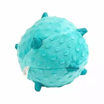 Playology Puppy Sensory Ball игрушка для щенков средних и крупных пород 8-16 недель,сенсорный плюшевый мяч, с ароматом арахиса, голубой - 15 см для щенков породы крупного размера Китай 1 уп. х 1 шт. х 0.19 кг