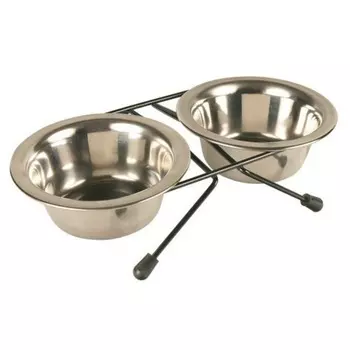 Подставка с мисками Trixie для кошек 2х0,2 л эконом Индия 1 уп. х 1 шт. х 0.21 кг