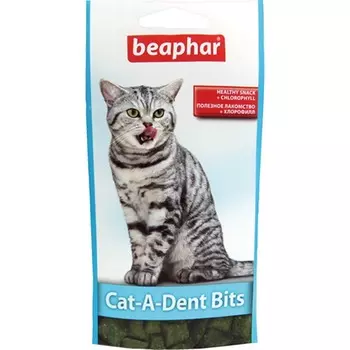Подушечки Beaphar Cat-A-Dent-Bits для кошек для чистки зубов - 35 г Нидерланды 1 уп. х 1 шт. х 0.035 кг