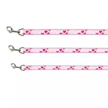 Поводок Trixie для собак 1 м/20 мм нейлоновый розовый с сердцами премиум Китай 1 уп. х 1 шт. х 0.104 кг