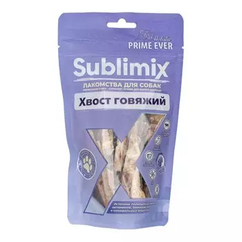 Prime Ever Sublimix лакомство для собак, для поддержания оптимального веса, хвост говяжий - 100 г для всех возрастов для всех пород мешок 1 уп. х 1 шт. х 0.1 кг
