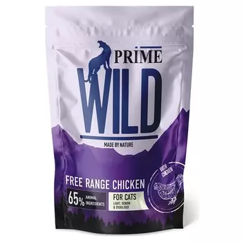 Prime Wild GF Free Range полнорационный сухой корм для стерилизованных котят и кошек, контроль веса, беззерновой, с курицей - 500 г повседневный супер премиум беззерновые для взрослых с курицей для всех пород мешок Импортный корм 1 уп. х 1 шт. х 0.5 кг