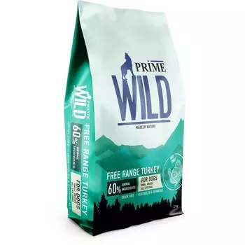 Prime Wild GF Free Range сухой корм для щенков и собак миниатюрных пород, с индейкой - 2 кг холистик для щенков с индейкой миниатюрные породы мешок Китай 1 уп. х 1 шт. х 2 кг