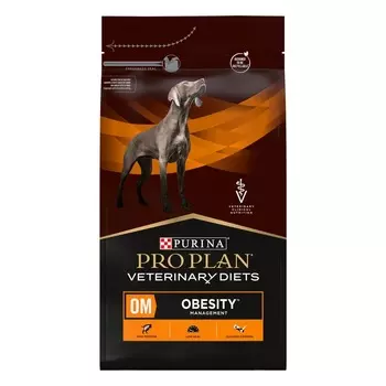 Pro Plan Veterinary Diets OM Obesity Management сухой корм для собак, при ожирении - 3 кг диетические супер премиум низкокалорийные для взрослых для всех пород мешок Россия 1 уп. х 1 шт. х 3 кг