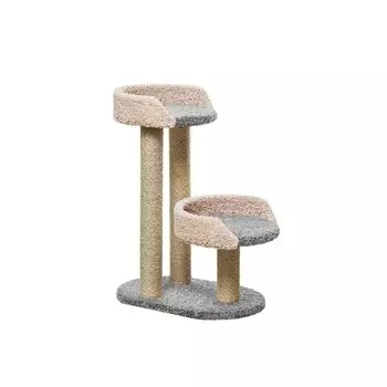 Пушок когтеточка "Дося" для кошек, цвет серый с молочным Россия 1 уп. х 1 шт. х 9 кг