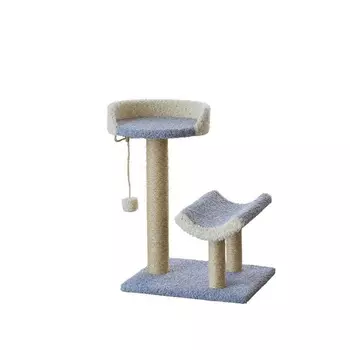 Пушок когтеточка "Кука" с лежанками для кошек, цвет молочный с серым, 65 см Россия 1 уп. х 1 шт. х 11 кг