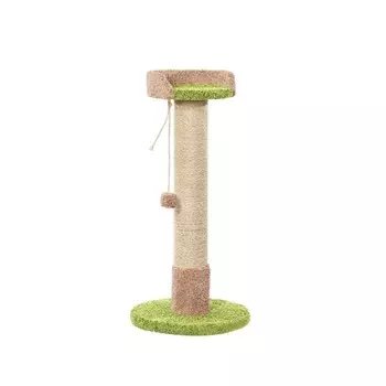 Пушок когтеточка "Мегаряпушка" с лежанкой для кошек, цвет зеленый с бежевым, 114 см Россия 1 уп. х 1 шт. х 17 кг