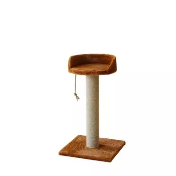 Пушок когтеточка "Тэди" с лежанкой и игрушкой для кошек, цвет коричневый, 60 см Россия 1 уп. х 1 шт. х 4.1 кг