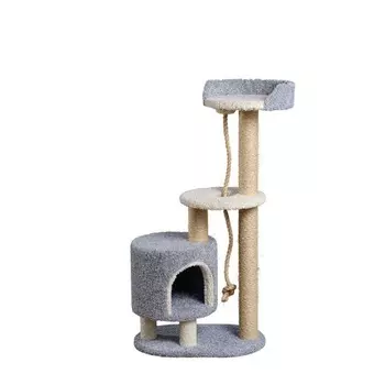 Пушок комплекс "Мика" для кошек, цвет серый с молочным Россия 1 уп. х 1 шт. х 17.8 кг