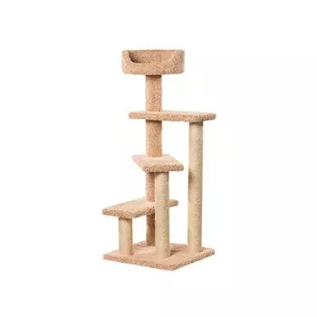 Пушок комплекс "Винтовая лестница" с лежанкой и когтеточкой для кошек, цвет бежевый, 143 см Россия 1 уп. х 1 шт. х 20 кг