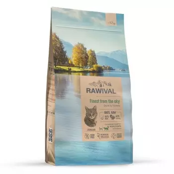 Rawival Finest From the Sky сухой корм для стерилизованных кошек, с уткой и индейкой - 1,7 кг супер премиум с индейкой мешок Сербия 1 уп. х 1 шт. х 1.7 кг