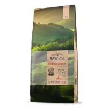 Rawival Gifts of Fields&Branches сухой корм для щенков средних и крупных пород, с ягнёнком и перепелом повседневный супер премиум с клетчаткой для щенков с ягненком для всех пород мешок Импортный корм 1 уп. х 1 шт. х 7.5 кг