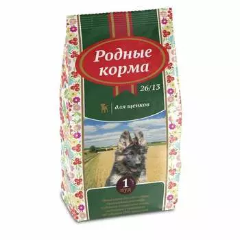 Родные корма сухой корм для щенков - 1 Пуд (16,38 кг) повседневный премиум для щенков мешок Российский корм 1 уп. х 1 шт. х 16.38 кг