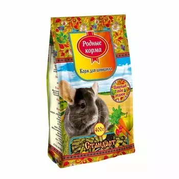 Родные корма сухой корм для шиншил, стандарт - 40 г для взрослых Россия 1 уп. х 1 шт. х 0.4 кг