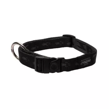 Rogz ошейник для собак мелких пород размер S серия Alphinist, обхват шеи 200-310 мм, черный премиум для всех возрастов породы мелкого размера ЮАР 1 уп. х 1 шт. х 0.02 кг