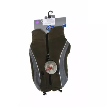 Rogz попона из флиса, длина спины собаки, коричневая, 28x41x30 см эконом ЮАР 1 уп. х 1 шт. х 0.15 кг