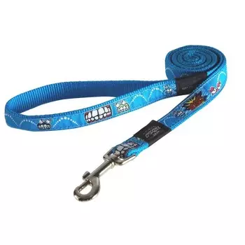 Rogz поводок для собак крупных пород размер L серия Fancy Dress. Длина 140 см голубой премиум для всех возрастов l ЮАР 1 уп. х 1 шт. х 0.105 кг