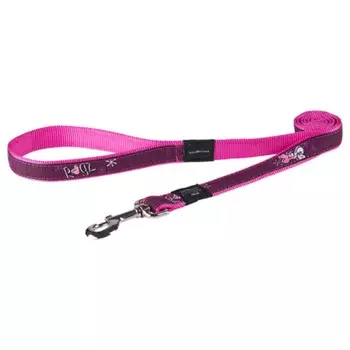 Rogz поводок для собак крупных пород размер L серия Fancy Dress длина 120 см, розовый премиум для всех возрастов l 1 уп. х 1 шт. х 1 кг