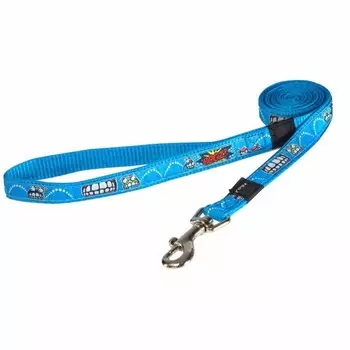 Rogz поводок для собак средних пород размер M серия Fancy Dress. Длина 140 см голубой премиум для всех возрастов s ЮАР 1 уп. х 1 шт. х 0.06 кг