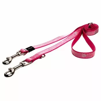 Rogz поводок перестежка для мелких изящных собак размер M серия Trendy. Длина до 180 см, розовый премиум для всех возрастов m ЮАР 1 уп. х 1 шт. х 0.078 кг