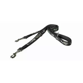 Rogz поводок-перестежка для собак крупных пород размер L серия Fancy Dress. Длина до 160 см черный, белый премиум для всех возрастов l ЮАР 1 уп. х 1 шт. х 0.22 кг