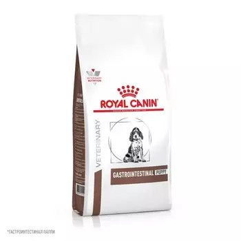 Royal Canin Gastrointestinal Puppy для щенков при нарушениях пищеварения - 2,5 кг супер премиум для щенков для всех пород мешок Российский корм 1 уп. х 1 шт. х 2.5 кг