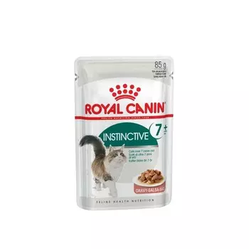 Royal Canin Instinctive 7+ для пожилых кошек старше 7 лет, соус, в паучах - 85 г супер премиум для взрослых паучи Россия 1 уп. х 28 шт. х 2.38 кг