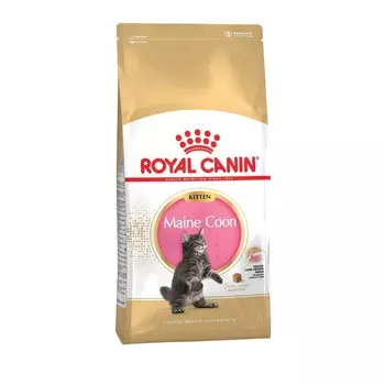 Royal Canin Maine Coon Kitten полнорационный сухой корм для котят породы мэйн-кун до 15 месяцев - 2 кг повседневный супер премиум мейн кун для взрослых с курицей породы крупного размера мешок Россия 1 уп. х 1 шт. х 2 кг