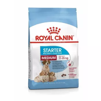 Royal Canin Medium Starter Mother Babydog сухой корм для щенков средних пород в период отъема до 2 - месячного возраста, беременных и кормящих сук - 12 кг повседневный супер премиум низкокалорийные для щенков с курицей породы среднего размера мешок Россия 1 уп. х 1 шт. х 12 кг