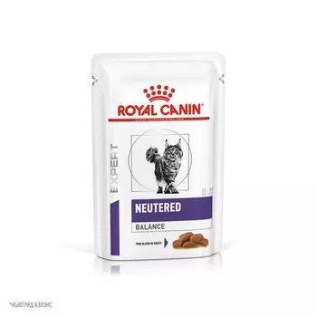 Royal Canin Neutered Balance для стерилизованных кошек, склонных к набору веса, в паучах - 85 г супер премиум для взрослых паучи Россия 1 уп. х 28 шт. х 2.38 кг