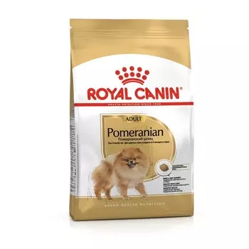 Royal Canin Pomeranian Adult полнорационный сухой корм для взрослых собак породы померанский шпиц старше 8 месяцев повседневный супер премиум померанский шпиц для взрослых породы мелкого размера мешок Российский корм 1 уп. х 1 шт. х 1.5 кг