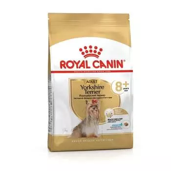 Royal Canin Yorkshire Terrier Adult 8+ полнорационный сухой корм для пожилых собак породы йоркширский терьер старше 8 лет повседневный супер премиум йоркширский терьер для взрослых породы мелкого размера мешок Российский корм 1 уп. х 1 шт. х 1.5 кг