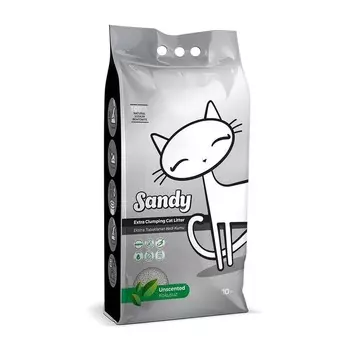 Sandy Unscented наполнитель для кошек, комкующийся, без ароматизаторов - 10 кг повседневный супер премиум мешок Турция 1 уп. х 1 шт. х 10 кг