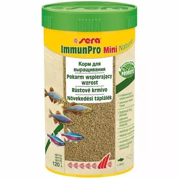 Sera Immun Pro Mini Корм для рыб основной в гранулах - 250 мл для взрослых рыб Импортный корм 1 уп. х 1 шт. х 0.12 кг