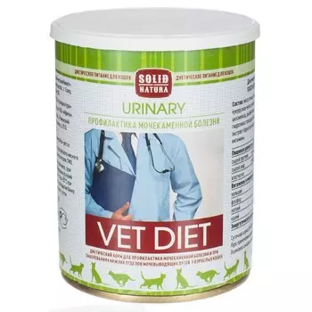 Solid Natura Vet Urinary для кошек, для растворения уролитов струвитного типа, в консервах - 340 г диетические супер премиум безглютеновые для взрослых консервы (в железной банке) Российский корм 1 уп. х 12 шт. х 4.08 кг