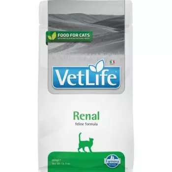 Сухой корм Farmina Vet Life Cat Renal почечная недостаточность, вспомогательное средство в терапии застойной сердечной недостаточности - 400 г диетические супер премиум низкозерновые для взрослых с курицей мешок Импортный корм 1 уп. х 1 шт. х 0.4 кг
