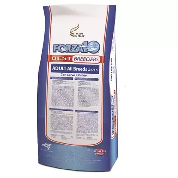 Сухой корм Forza10 Best Breeders Adult All Breeds для взрослых собак всех пород из оленины и картофеля - 20 кг повседневный супер премиум без курицы для взрослых с олениной породы мелкого размера мешок Италия 1 уп. х 1 шт. х 20 кг