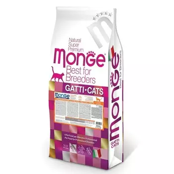 Сухой корм Monge Cat Monoprotein Sterilised для стерилизованных кошек с уткой - 10 кг повседневный супер премиум монобелковый для взрослых с уткой мешок Италия 1 уп. х 1 шт. х 10 кг