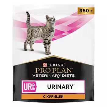 Сухой корм Pro Plan Veterinary Diets UR St/Ox Urinary для взрослых кошек при болезни нижних отделов мочевыводящих путей, с курицей - 350 г диетические супер премиум для взрослых с печенью мешок Россия 1 уп. х 1 шт. х 0.35 кг