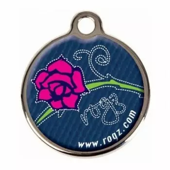 Табличка Rogz на ошейник, металл , IDM20BR, голубая с красным s ЮАР 1 уп. х 1 шт. х 0.012 кг