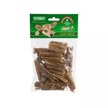 TiTBiT лакомство для собак кишки говяжьи мини - 45 г для взрослых с говядиной породы мелкого размера Россия 1 уп. х 1 шт. х 0.045 кг