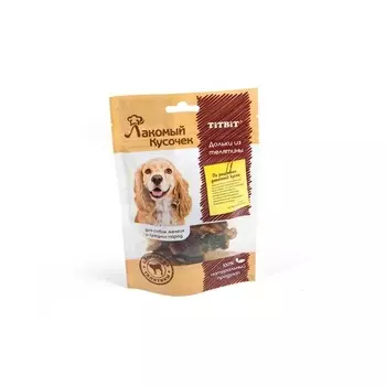 TiTBiT Лакомый кусочек лакомство для собак дольки из телятины - 60 г для взрослых с телятиной для всех пород Россия 1 уп. х 1 шт. х 0.06 кг