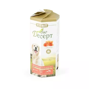 TiTBiT лакомство для собак печенье с лососем стандарт - 350 г для взрослых с лососем для всех пород Россия 1 уп. х 1 шт. х 0.35 кг