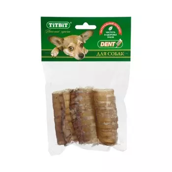 Titbit трахея говяжья резаная - мягкая упаковка - 50 г с говядиной Россия 1 уп. х 1 шт. х 0.05 кг