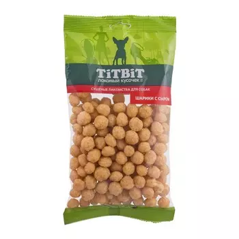 TiTBiT "Золотая коллекция" лакомство для собак шарики с сыром - 95 г для взрослых с сыром для всех пород Россия 1 уп. х 1 шт. х 0.099 кг
