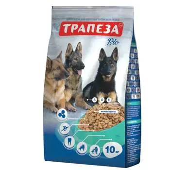 Трапеза Bio сухой корм для собак, с говядиной повседневный эконом для взрослых с говядиной для всех пород мешок Российский корм 1 уп. х 1 шт. х 10 кг