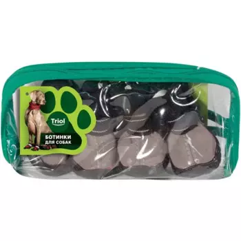 Triol ботинки для собак "Ромбы", серые, размер S, 50х45х40 мм - 4шт s Китай 1 уп. х 1 шт. х 0.138 кг