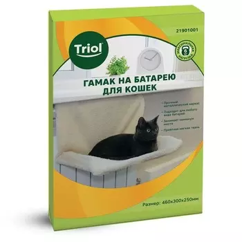 Triol гамак на батарею для кошек "Овчина" - 460х300х250мм для всех пород Китай 1 уп. х 1 шт. х 1.138 кг