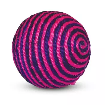 Triol игрушка для кошек из сизаля "Шарик", фиолетовый, d95мм для всех возрастов Китай 1 уп. х 1 шт. х 0.093 кг