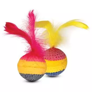 Triol игрушка для кошек "Мяч радужный", d35мм для всех возрастов Китай 1 уп. х 1 шт. х 0.036 кг